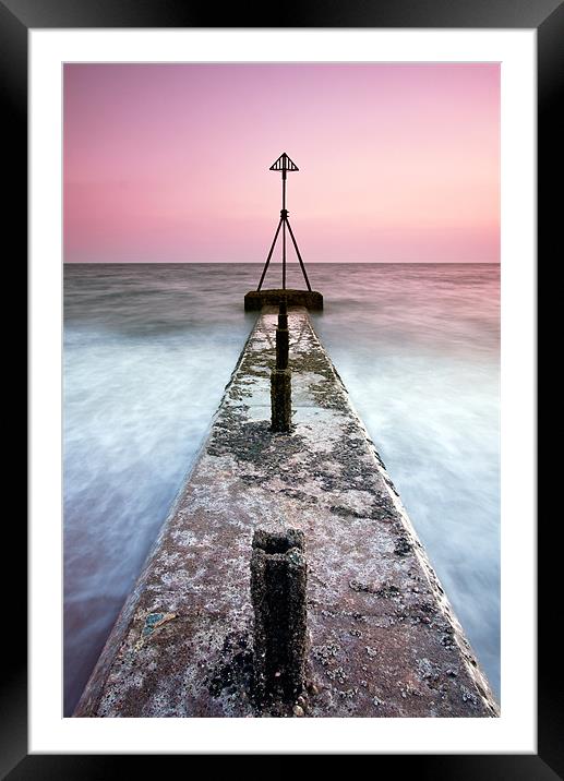 Exmouth groyne Framed Mounted Print by Jonathan Neale