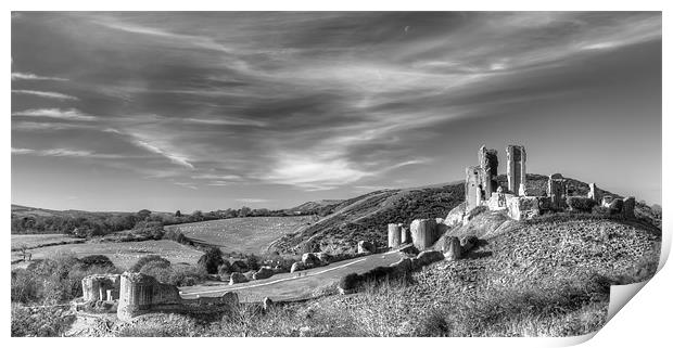 Corfe Castle Print by Terry Luckings