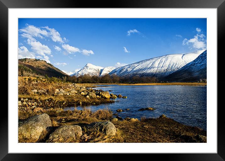 Where Glen Etive Meets The Sea Framed Mounted Print by Jacqi Elmslie