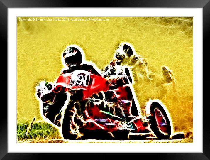 Right Hand sidecar outfit Framed Mounted Print by Sharon Lisa Clarke