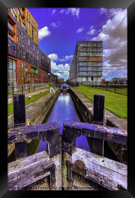 Lock 3 Ashton Canal Framed Print by Sandra Pledger