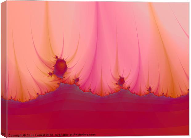 Alien Landscape in Red Canvas Print by Colin Forrest