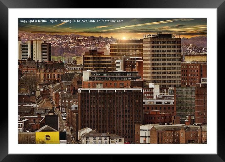 Steel City Sunset Framed Mounted Print by K7 Photography