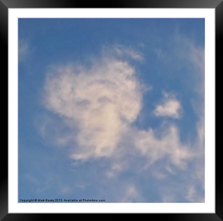 Cloud Formation, Big Brother is watching! Framed Mounted Print by Mark  F Banks
