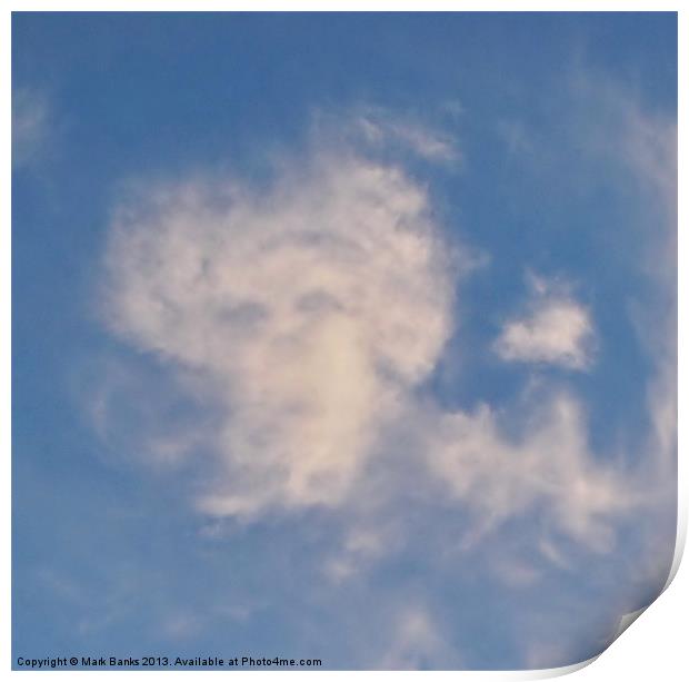 Cloud Formation, Big Brother is watching! Print by Mark  F Banks