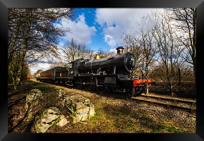 Steam Train nearing station Framed Print by Oxon Images