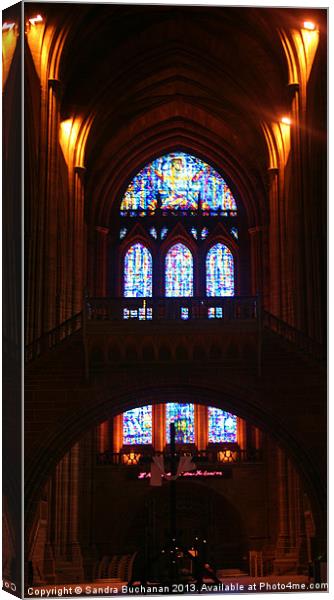 Liverpool Anglican Cathedral Canvas Print by Sandra Buchanan