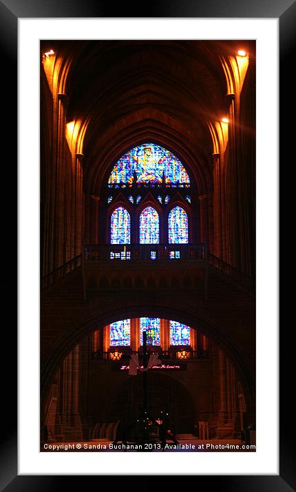 Liverpool Anglican Cathedral Framed Mounted Print by Sandra Buchanan