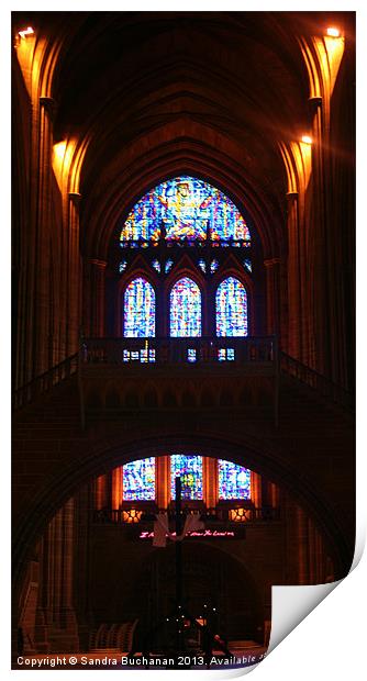 Liverpool Anglican Cathedral Print by Sandra Buchanan