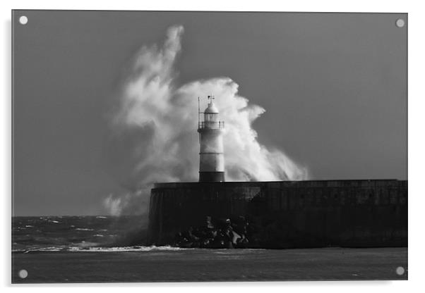 Newhaven Lighthouse Acrylic by Phil Clements