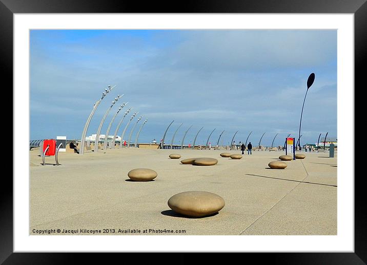 Stones on Blackpool Promenade Framed Mounted Print by Jacqui Kilcoyne
