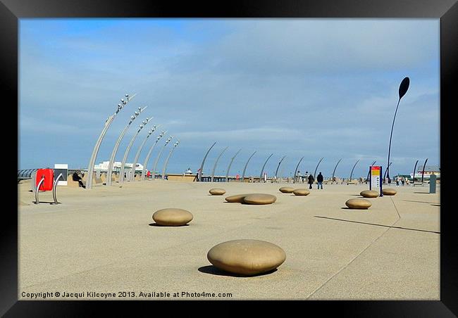 Stones on Blackpool Promenade Framed Print by Jacqui Kilcoyne