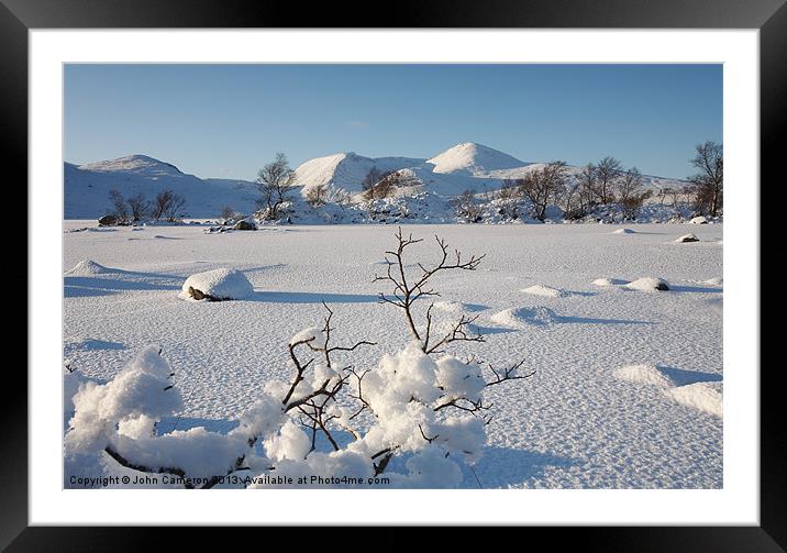 Lochan na h-Achlaise. Framed Mounted Print by John Cameron