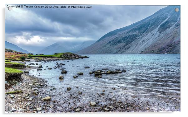 Wastwater Lake District Acrylic by Trevor Kersley RIP