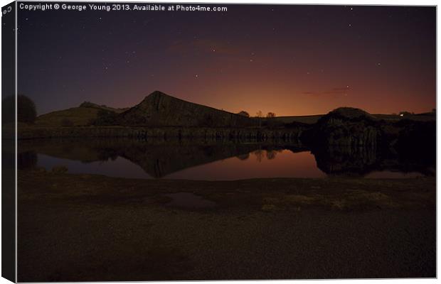 Stars at Cawfields Canvas Print by George Young