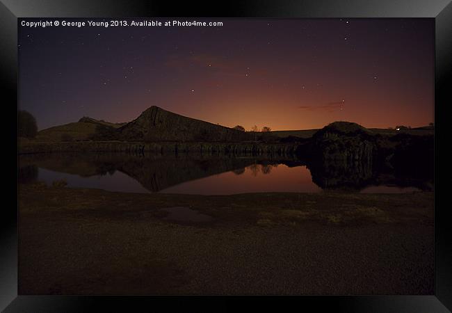 Stars at Cawfields Framed Print by George Young