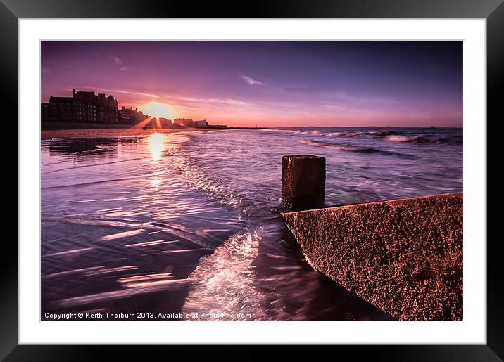 Sunset at Porty Framed Mounted Print by Keith Thorburn EFIAP/b