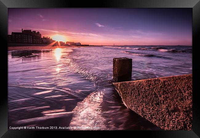 Sunset at Porty Framed Print by Keith Thorburn EFIAP/b