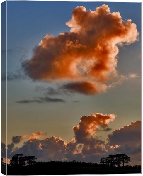 Clouds of Fire Devon Canvas Print by Mike Gorton