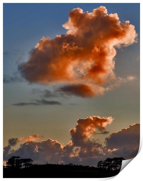Clouds of Fire Devon Print by Mike Gorton