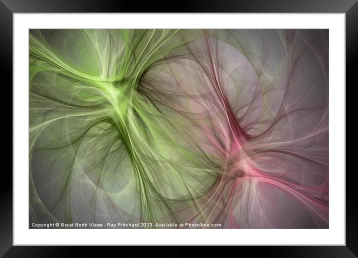 Fractal Flames Framed Mounted Print by Ray Pritchard
