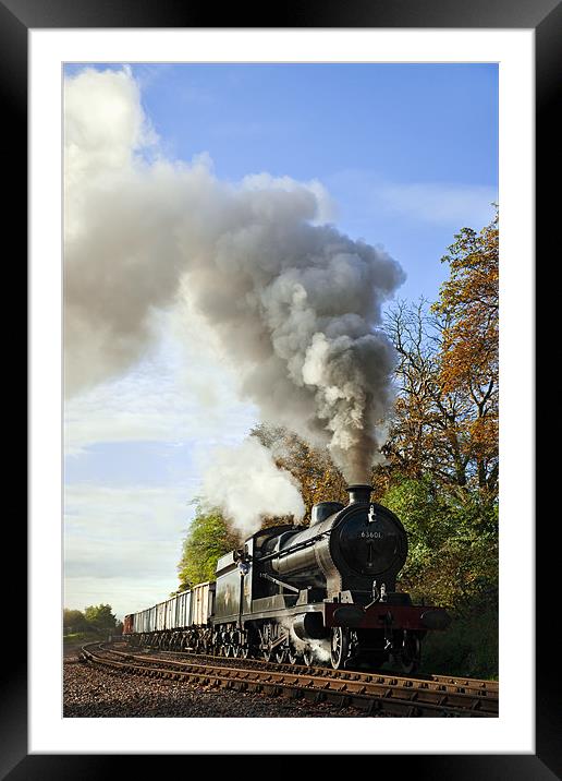 Northbound Windcutter steam-hauled goods train pow Framed Mounted Print by Ian Duffield
