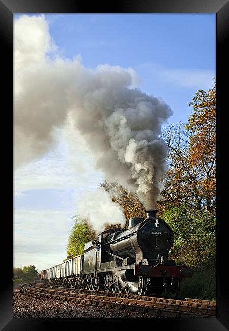 Northbound Windcutter steam-hauled goods train pow Framed Print by Ian Duffield