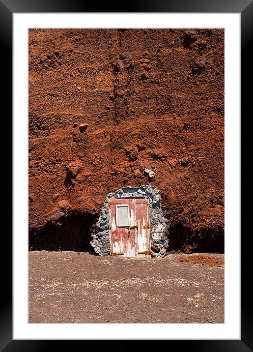 Beach hut Santorini style Framed Mounted Print by Gary Eason