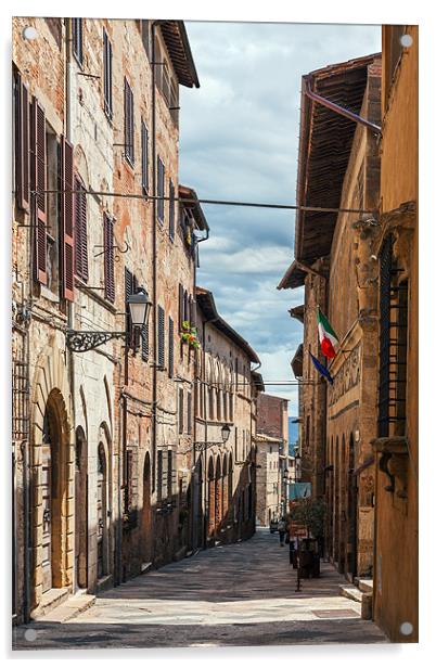 Quaint old Tuscan street Acrylic by Ian Duffield