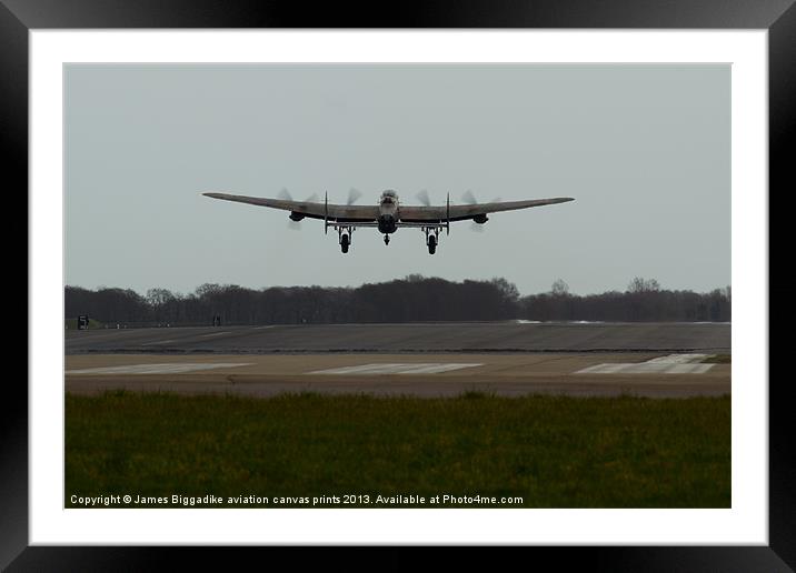 PA474 Lancaster Bomber Framed Mounted Print by J Biggadike