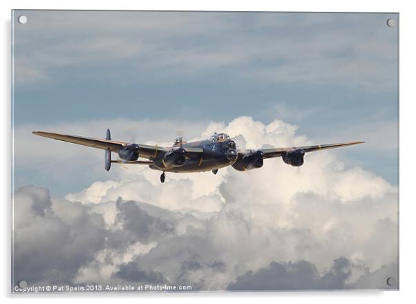 Avro Lancaster Acrylic by Pat Speirs