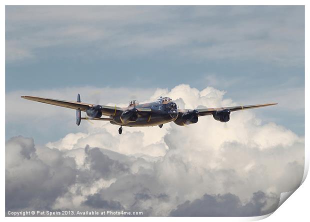 Avro Lancaster Print by Pat Speirs