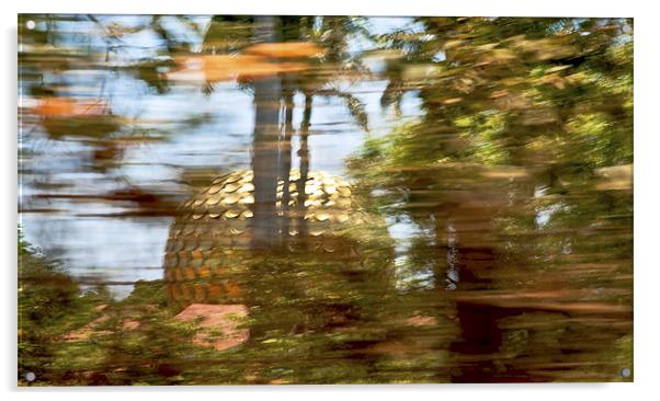 Motion Blur Matrimandir at Auroville from a mov Acrylic by Arfabita  