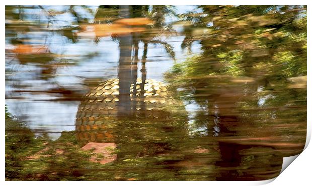 Motion Blur Matrimandir at Auroville from a mov Print by Arfabita  
