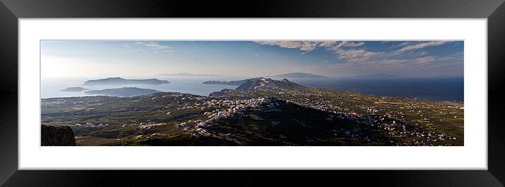 Santorini panorama Framed Mounted Print by Gary Eason