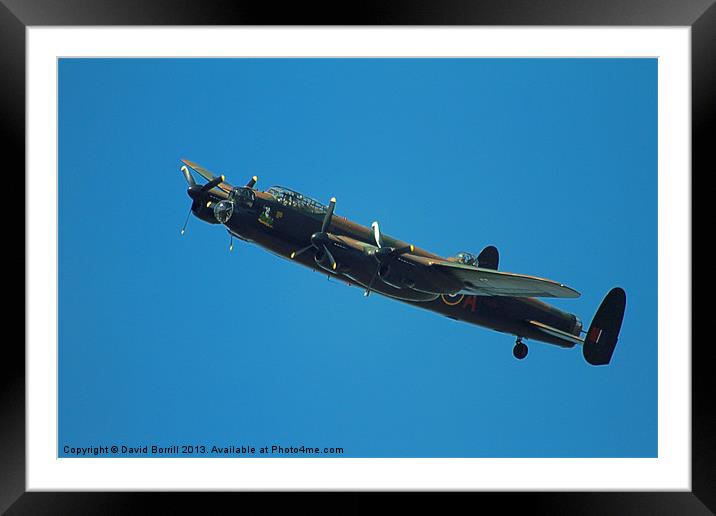 Lancaster Bomber Framed Mounted Print by David Borrill