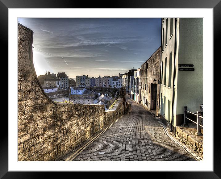 Crackwell Street, Tenby Framed Mounted Print by Simon West