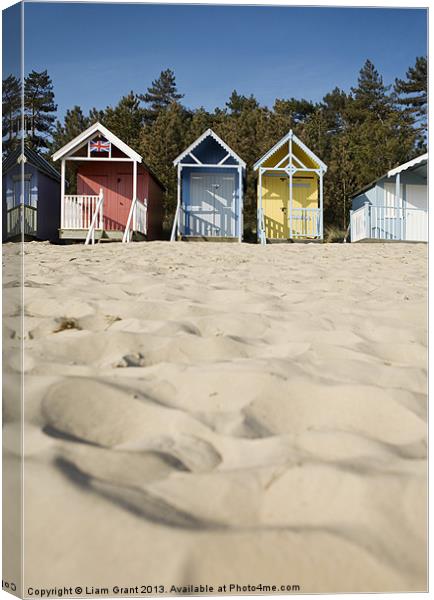 Beach huts. Wells-next-the-sea, North Norfolk, UK Canvas Print by Liam Grant