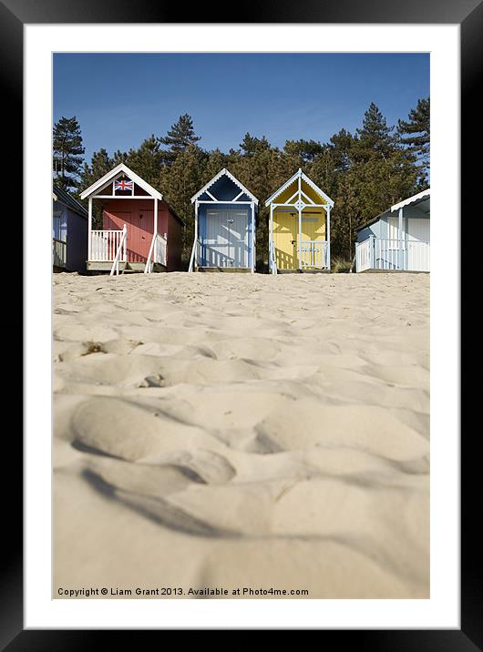 Beach huts. Wells-next-the-sea, North Norfolk, UK Framed Mounted Print by Liam Grant