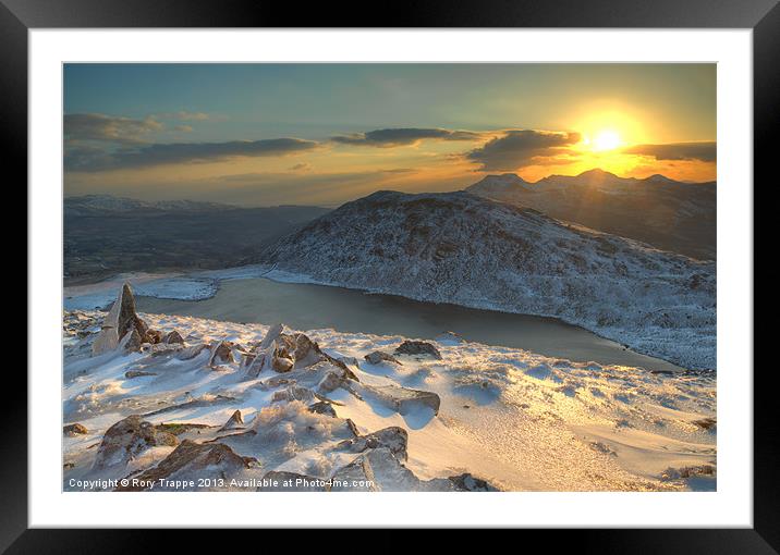 Ice on Manod Mawr Framed Mounted Print by Rory Trappe