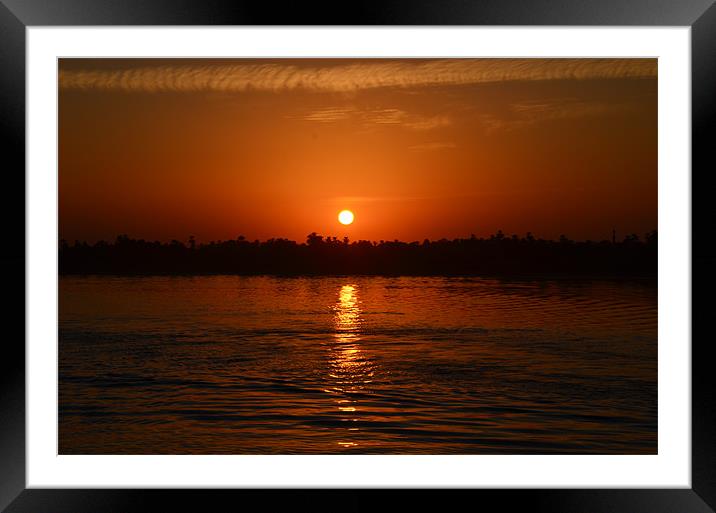 Egyptian Sunset Framed Mounted Print by Carly Mason