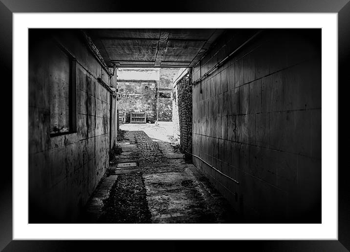 Cobblestone Alley in the Old Town Framed Mounted Print by Ian Johnston  LRPS