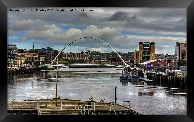 Millenium Bridge River Tyne Framed Print by Trevor Kersley RIP