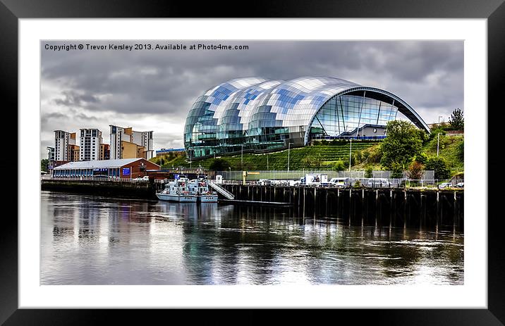 The Sage Gateshead Framed Mounted Print by Trevor Kersley RIP