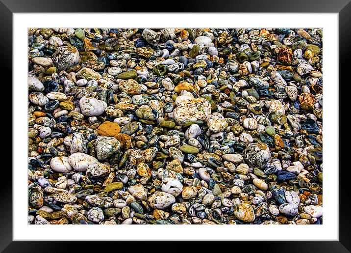 pebbles Framed Mounted Print by keith sutton
