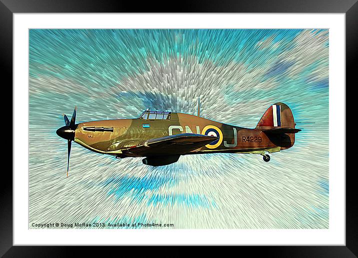 Hawker Hurricane Framed Mounted Print by Doug McRae
