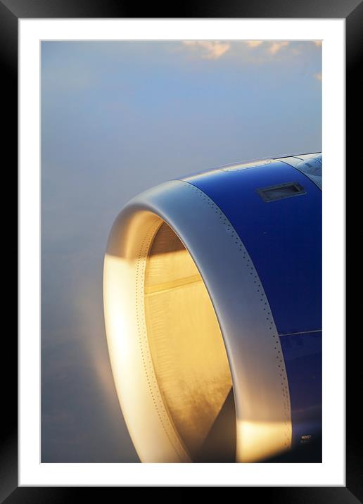 Sundown on Jet Turbine Framed Mounted Print by Arfabita  