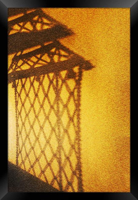Shadow of Hanging rope chair Framed Print by Arfabita  