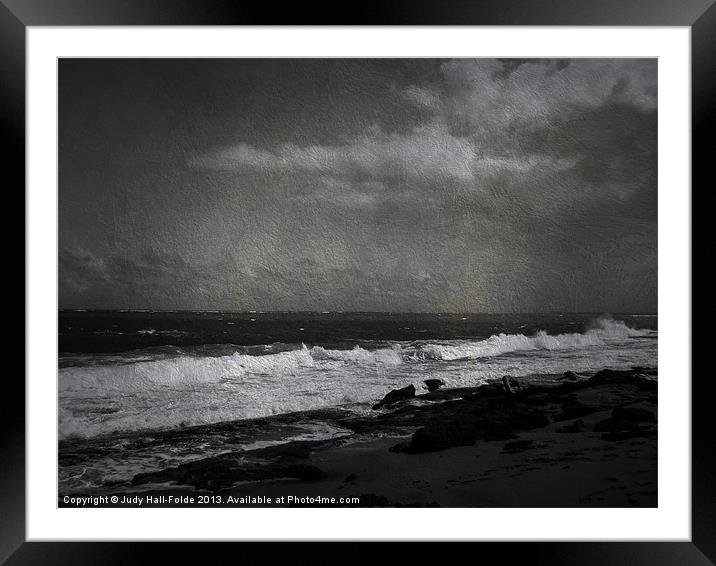 San Juan Shoreline Framed Mounted Print by Judy Hall-Folde