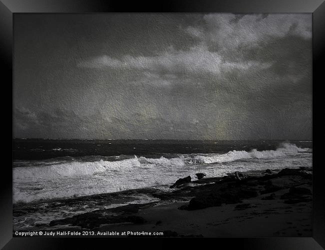 San Juan Shoreline Framed Print by Judy Hall-Folde
